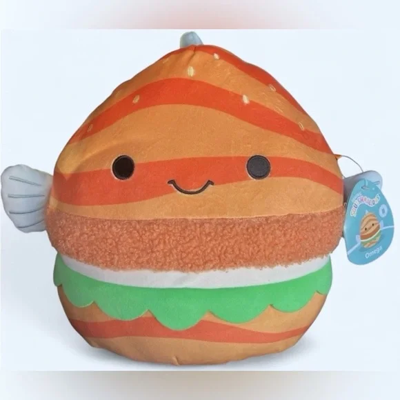 Squishmallows Omega The Fish Burger Plush 🍔 - Picture 2 of 3